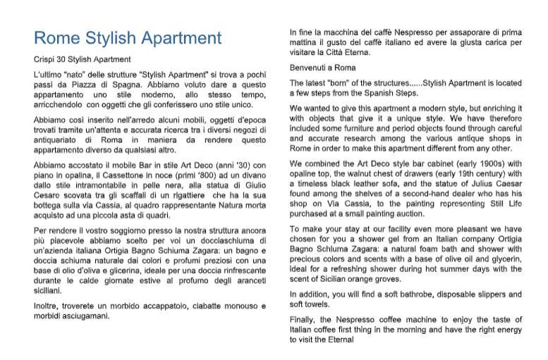 Crispi 30 Stylish Appartamento Roma